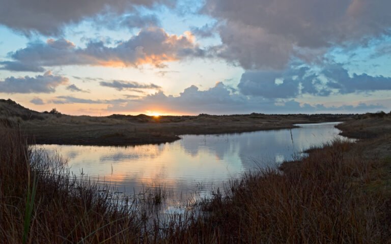 Zonsopgang in de duinen van Terschelling.